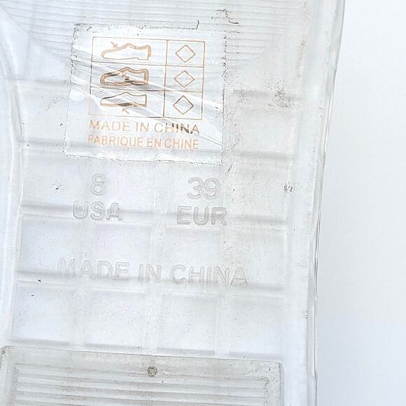 Jeffrey Campbell Jellz Slip-On Flat Shoes Women's Clear Silver Size US8 EU39 - Picture 7 of 12